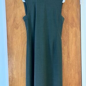 Theory Power Wool Dress, Green Size 4